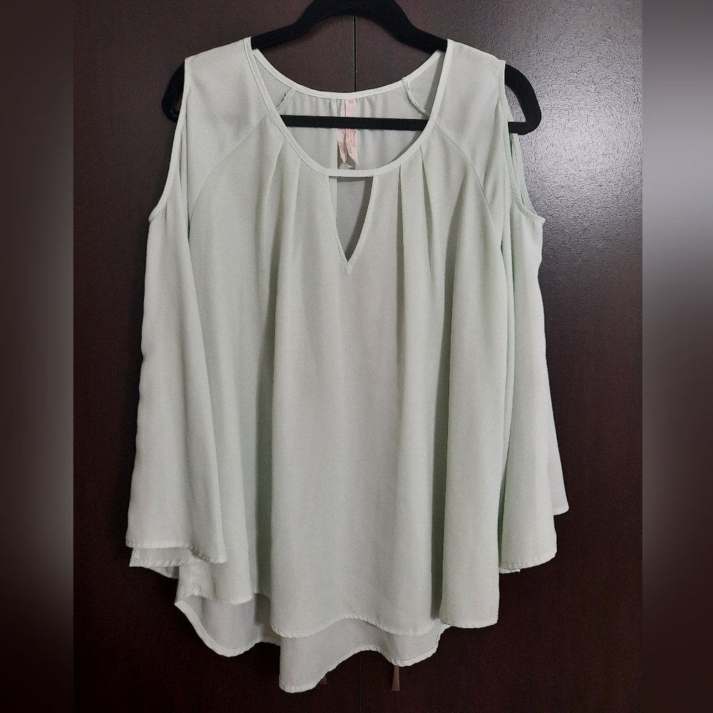 Melissa McCarthy Seven7 Cold Shoulder Top